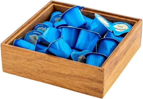 Vista 8 de Restaurantware -Eco Display Contenedor de condimentos de bambú de 13 x 6.5 x 3 pulgadas, 1 caja de especias profundas, extragrande, no se astilla