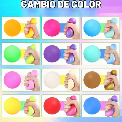 Vista 2 de 40 Bolas Antiestrés - Bolas Antiestrés Blandas a Granel - Juguetes de Caja del Tesoro - Premios Fidget a Granel - Bolas Sensoriales - Bolas