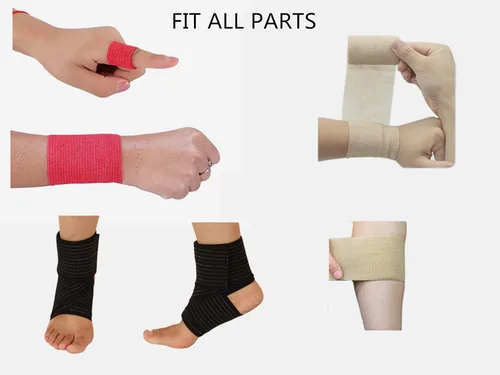 Vista 6 de Paquete de 6 vendajes autoadhesivos de 1 pulgada x 5 yardas, transpirable, cohesivo para mascotas, cinta elástica autoadhesiva para deportes, Negro