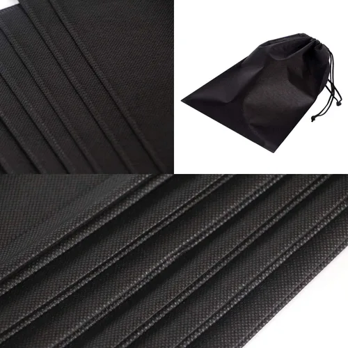 Vista 3 de Juego de 10 bolsas de zapatos jumbo para viajes, no tejidas con cuerda para hombres y mujeres, bolsa grande para zapatos, organizadores de embalaje
