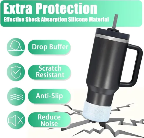 Vista 4 de 3 botas Stanley de silicona para vaso Stanley de 30 a 40 onzas y IceFlow de 20 a 30 onzas, bota Stanley Cup para botella de agua Hydro Flask