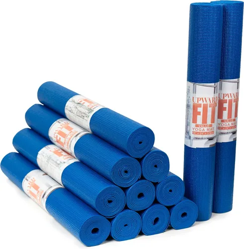 Vista 14 de Value - Alfombrillas de yoga a granel de 0.118 in, paquete de 12 Alfombrillas de ejercicio antideslizantes a granel para entrenamiento
