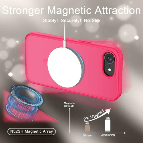 Vista 1294 de Funda para Google Pixel 10 Pro XL, cubierta magnética mate, color negro Fit for MagSafe, Screen Protector included, Shockproof Military Grade