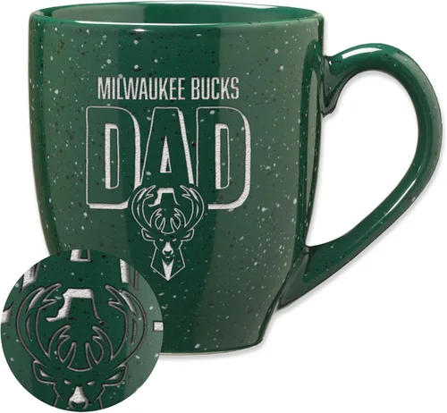 Vista 119 de Rico Industries NBA 16 oz Team Color Laser Engraved Speckled Ceramic Coffee Mug 3-Color del