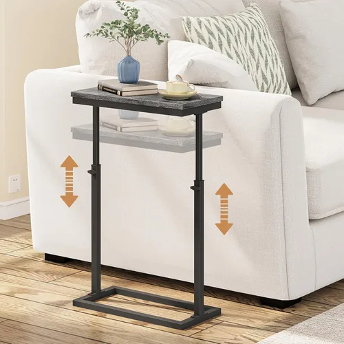 Vista 12 de TUTOTAK Mesa auxiliar, mesa auxiliar, mesa de sofá alta, mesa de sofá, sala de estar, dormitorio, negro TB01BK083P