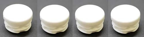 Vista 9 de Tapa de extremo de tubo redondo blanco de 1 pulgada, tapón de tubo de tubo de diámetro exterior de 1 pulgada, inserto de tapa de enchufe de plástico