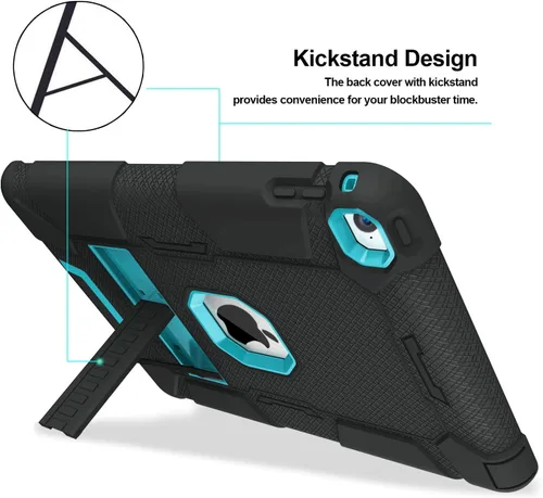Vista 3 de BENTOBEN Funda para iPad Air 2, híbrida a prueba de golpes, con función atril, resistente a los golpes, a prueba de caídas, para iPad Air 2