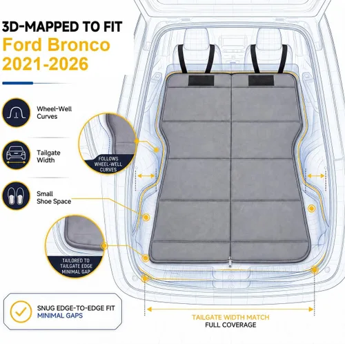 Vista 2 de Car Mattress for 2021-2026 Ford Bronco,Non-Inflatable car Bed