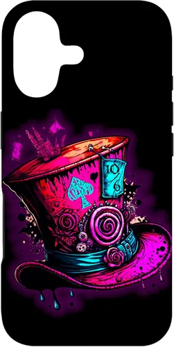 Vista 32 de Funda para iPhone 11 Pro Max We're All Mad Here Pink Steampunk Alicia en el país de las maravillas