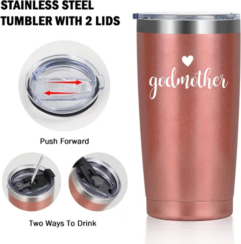 Vista 6 de LiqCool Regalo de propuesta de padrinos, juego de vasos aislados con llavero, regalo para padrinos de parte del ahijado, regalos de padres de Dios