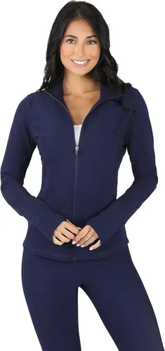 Vista 11 de Interlink Ribbed Princess Seam Performance Jacket Dobladillo alto y bajo entrelazado negro