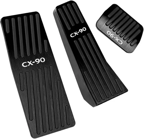 Vista 15 de BOYUER Juego de 3 almohadillas antideslizantes para pedal de acelerador de gas de freno de aluminio sin perforaciones para Mazda CX-5 2013-2025 Negro