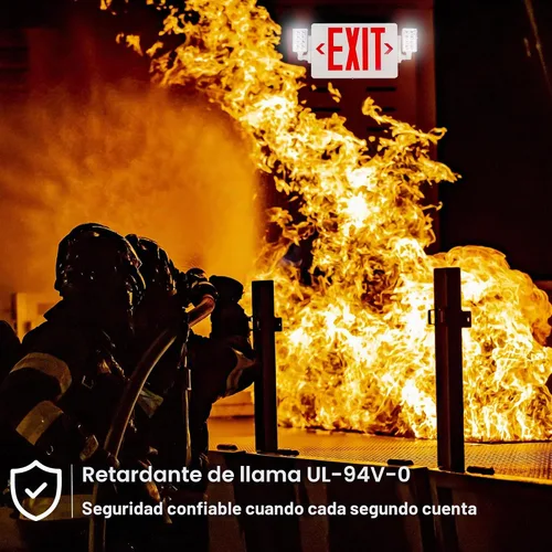 Vista 4 de Gruenlich Señal de salida con luz de emergencia, batería de respaldo, 1