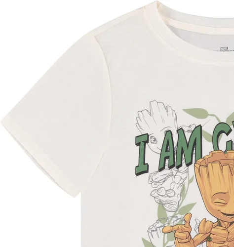 Vista 3 de Marvel Camiseta para mujer Comics Groot Guardians of The Galaxy y SHIELD Groot con dobladillo curvado para mujer