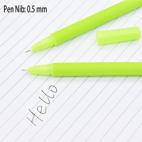 Vista 6 de 12 bolígrafos creativos de tinta de gel con flores artificiales, color negro líquido, tinta de gel de 0.020 in, para niñas y mujeres, suministros