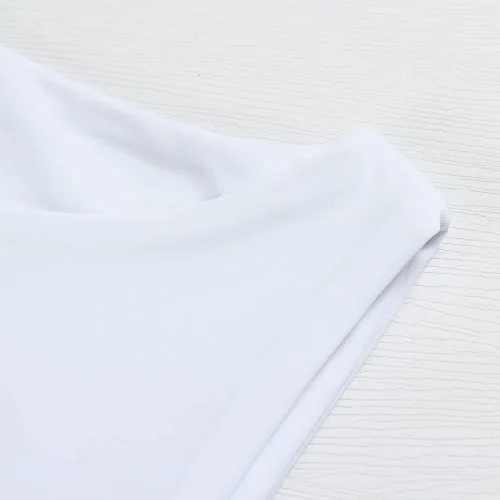 Vista 2 de Artfish Camiseta corta sin mangas para mujer, cuello alto, elástica, ajustada, básica, sin mangas