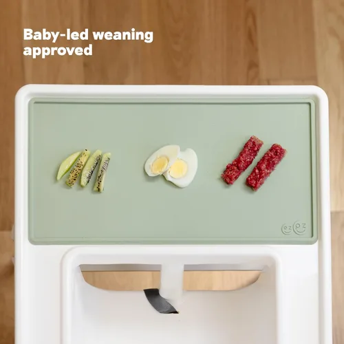 Vista 4 de ezpz Mantel individual pequeño (azul) – 6 meses + – Antideslizante, 100% silicona individual para bebés y niños pequeños – Se adapta a la mayoría