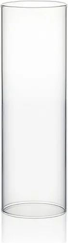 Vista 25 de WGVI Funda para portavelas Hurricane, ancho de 2 pulgadas, altura de 12 pulgadas, portavelas cilíndrico de vidrio transparente, tubo de chimenea
