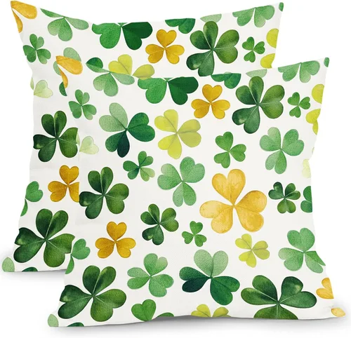 Vista 21 de Juego de 2 fundas de almohada de hojas de plantas tropicales de 20 x 20 pulgadas, juego de 2 fundas de almohada cuadradas de lino de algodón y hojas