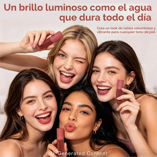Vista 8 de KIMUSE Set de tinte labial de gel de agua, 6 colores, tintes de labios