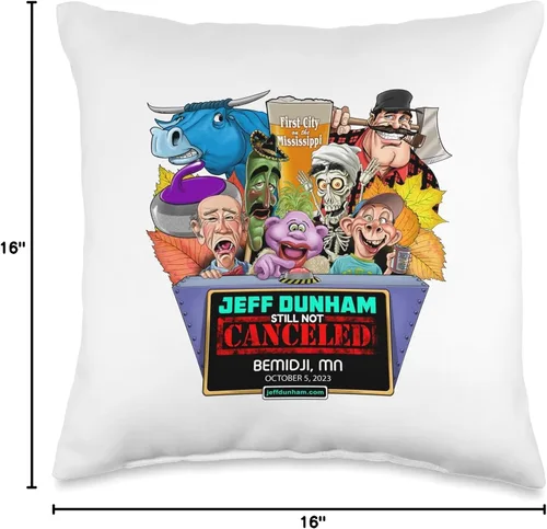 Vista 4 de JEFF DUNHAM Bemidji, MN (2023) - Almohada de 16 x 16 pulgadas, multicolor