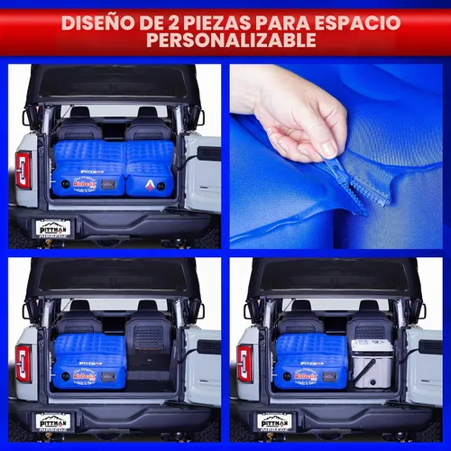Vista 2 de Pittman - Colchón de aire Ford Bronco con bomba incorporada - Colchón de aire SUV cama de campamento - Ajuste personalizado Ultimate Bronco