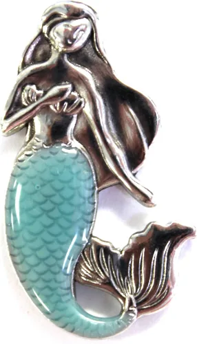 Vista 2 de Amuleto para pedir deseos de The Magical Mermaid y tarjeta con historia impresa, de Ganz