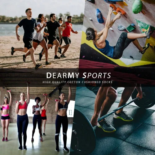 Vista 5 de Calcetines deportivos de senderismo para mujereshombres, los mejores regaloscalcetines deportivos acolchados que absorben la humedad (5 pares)