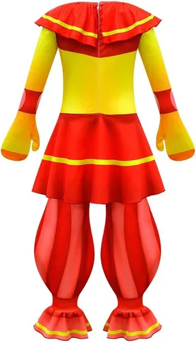 Vista 5 de Disfraz de payaso del sol para niños, conjunto de overol de Halloween para cosplay de 6 a 10 años
