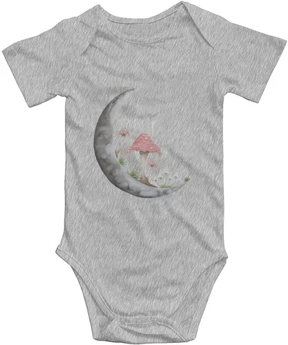 Vista 10 de Mushroom Moon - Body de manga larga para bebé recién nacido de 0 a 24 meses, color blanco Negro-1