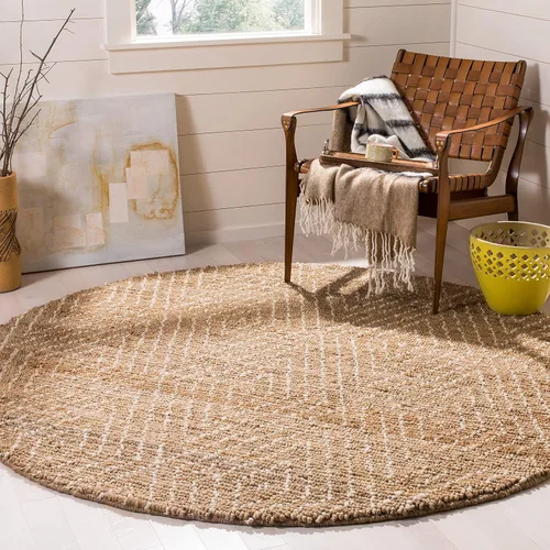 Vista 6 de SAFAVIEH Bohemian Collection BOH702A - Alfombra decorativa de yute tribal marroquí hecha a mano, 24 x 36 pulgadas, color negro/marfil