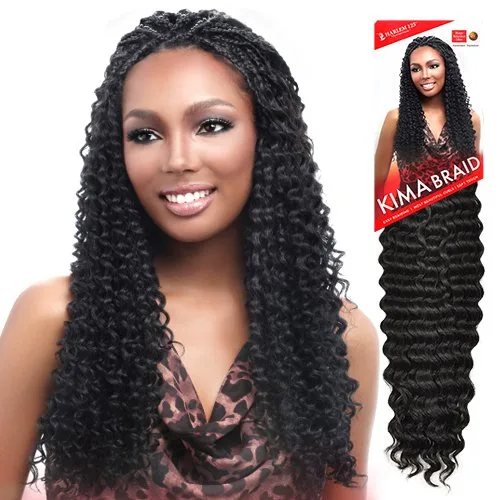 Vista 2 de Harlem125 Trenzas de pelo sintético Kima Braid Brazilian Twist de 20 pulgadas (paquete de 4, 2)