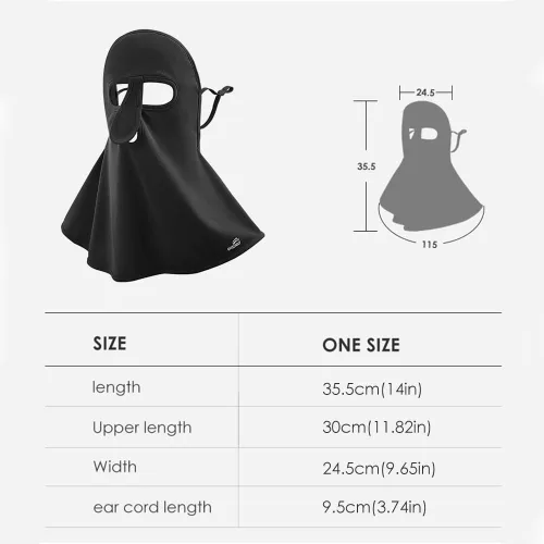Vista 5 de Neck Gaiter Face Scarf Cover Sun Protection Balaclava Cloth Bandanas with Ear Loops SLF3M263