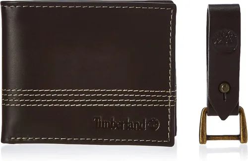 Vista 5 de Timberland - Cartera de piel para hombre diseño de cartera con llavero a juego