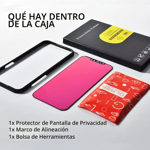 Vista 2 de EGKimBa Protector de pantalla de privacidad compatible con iPhone 11 Pro Max/iPhone XS Max, 6.5 pulgadas, degradado colorido electrochapado
