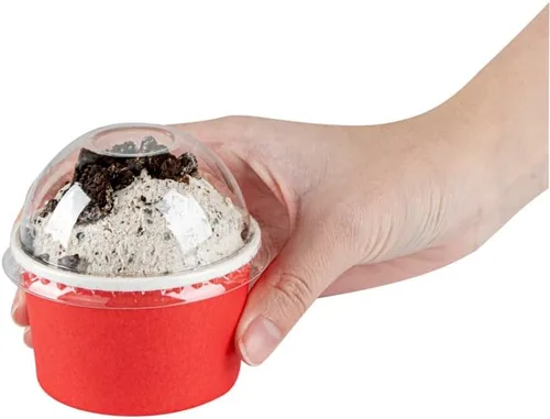 Vista 8 de Solo tapas: tapas en forma de cúpula, 50 tapas de plástico transparente para tazas de Coppetta To Go de 3 onzas - Las tazas se venden por separado