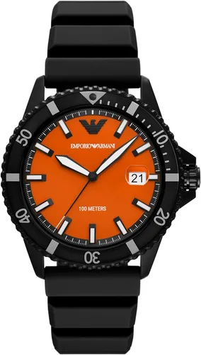 Vista 23 de Emporio Armani World Explorer Dive-Inspired Men's Watch with Stainless Steel, Silicone or Leather Band