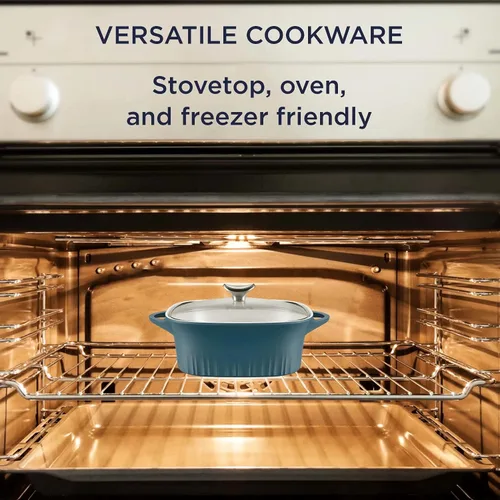 Vista 7 de CorningWare QuickHeat - Tostador de aluminio fundido de 3.2 cuartos de galón con tapa e interior de cerámica antiadherente, ligero y rápido