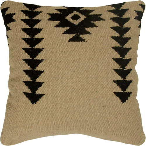 Vista 11 de Rizzy Home T05808 Almohada decorativa de relleno de plumón 18"x18" Negro/Blanco/Neutral