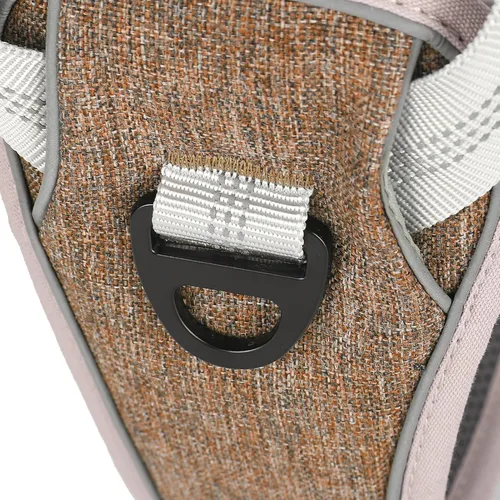 Vista 8 de Adjustable Dog Harness, Reflective No Pull Vest with Anti Break Design for Large Medium Dogs, Comfortable Polyester Nylon Chest Strap in Coffee
