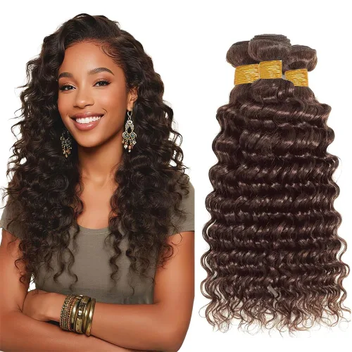 Vista 144 de Color 30 paquetes de cabello humano marrón onda del cuerpo paquetes 8 10 12 pulgadas brasileño virgen Remy extensiones de cabello humano doble trama