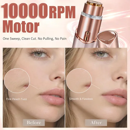 Vista 4 de Removedor de vello facial impecable para mujeres, afeitadora facial con luz Dorado
