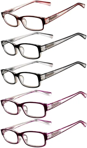 Vista 16 de OWL 5 pares de lentes de lectura de moda para mujer, bisagra de primavera