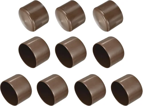 Vista 187 de uxcell 10 tapas de goma para extremos de 0.591 in de identificación, tapa de extremo redondo, protectores de rosca de tornillo, color negro