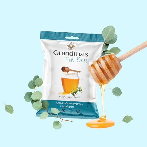 Vista 2 de Grandma's For Bees Miel y Eucalipto 2.82 oz X Paquete de 4