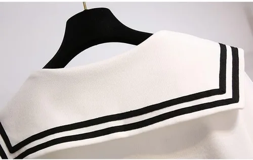 Vista 5 de Sudadera con cuello de marinero con estampado de estrellas para mujer, gótica, de manga larga, estilo vintage, Y2K