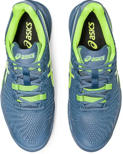 Vista 6 de ASICS Tenis Gel-Resolution 9 para hombre, Blancoverde azulado reparador