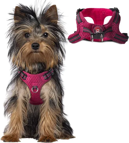 Vista 30 de Arnés para perro, arnés reflectante ajustable sin tirones, transpirable suave para perros pequeños y medianos, gatos, negro, XXS