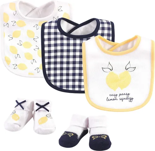 Vista 89 de Hudson Baby Conjunto de babero y calcetines unisex de algodón para bebé