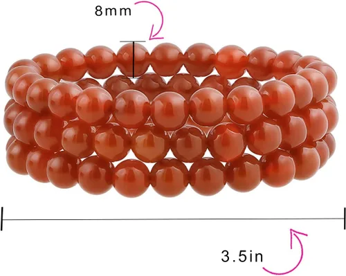 Vista 62 de Bling Jewelry Juego de 3 pulseras elásticas unisex apilables con cuentas redondas de 0.315 pulgadas para mujeres, adolescentes y hombres, multihebra